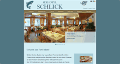 Desktop Screenshot of de.seehotelschlick.at